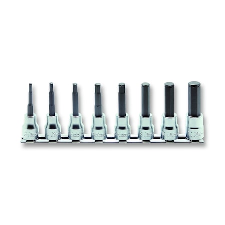 Ko-Ken Bit Socket set 3mm-12mm Hex 200mm 8 pieces 3/8 Sq. Drive, RS3015M/8-L62 RS3015M/8-L62